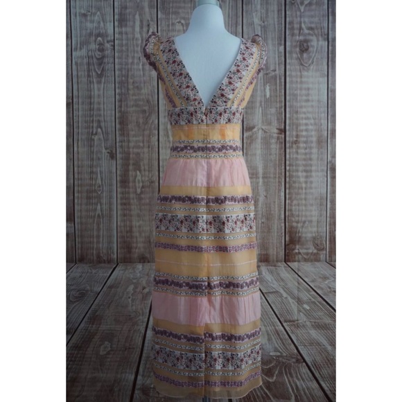 James Coviello Anthropologie Floral Sheath Dress 4 - Picture 4 of 8